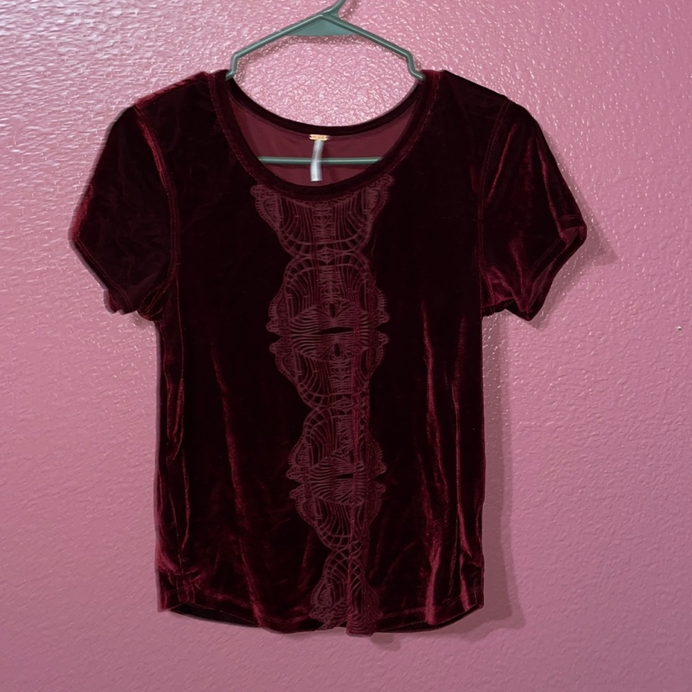 Red velvet top